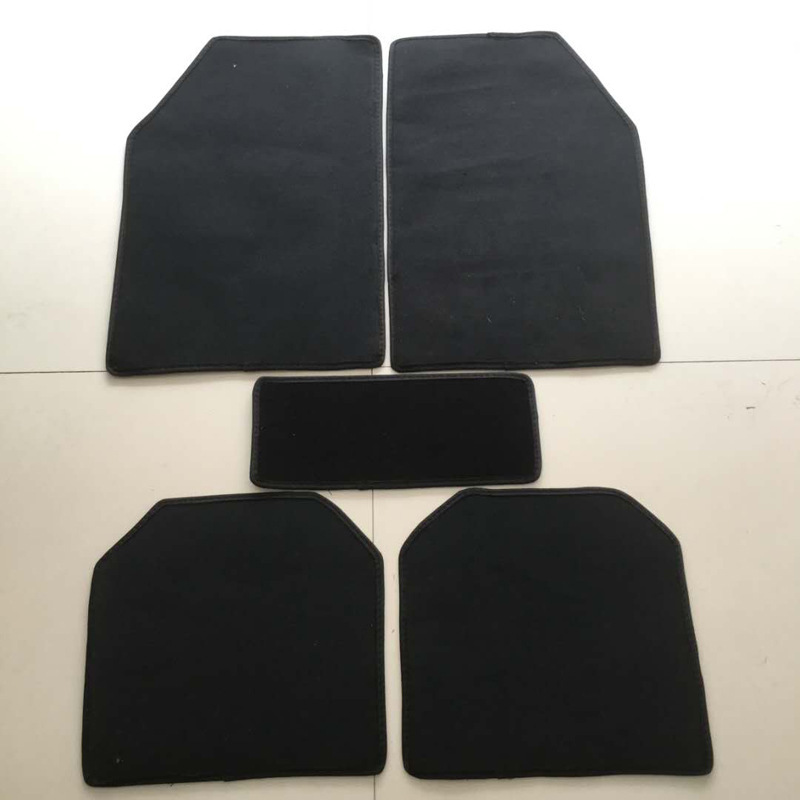 Suede Car Interior Floor Mats– 3-Piece Velvet & Linen Mats Black Interior Floor Mats Universal Fit Weather Protection For Car