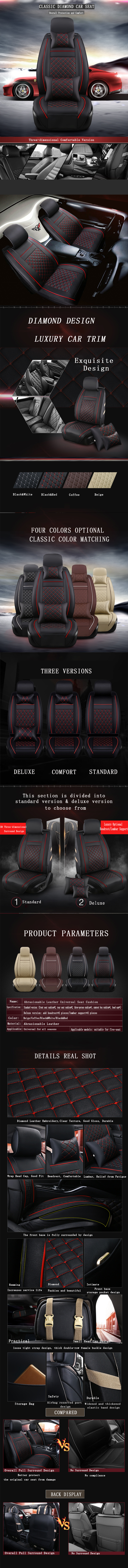 Wear-resisting Leather Cushion Protective Seat Cushions