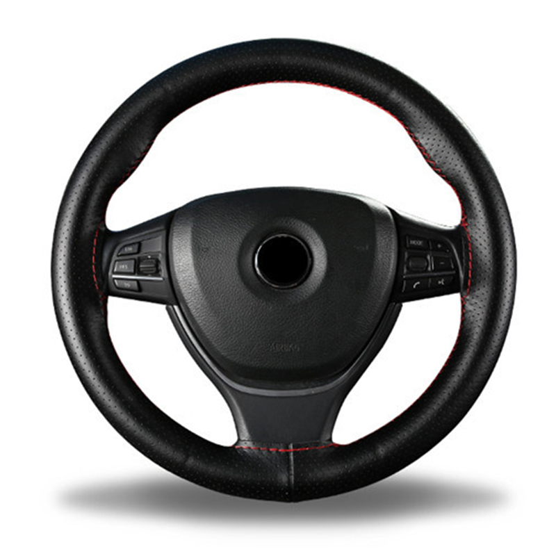 Hand Sewing Set Steering Wheel Cover Cowhide Wheel Cover Genuine Leather Car Wheel Protector Car Wheel Protector Universal Fit Car/Auto