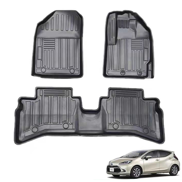 TPE Floor Mat Fit for Toyota AQUA PRIUS All Weather Guard Floor Mat Floor Liners Right Hand Drive Waterproof Car Floor Mat