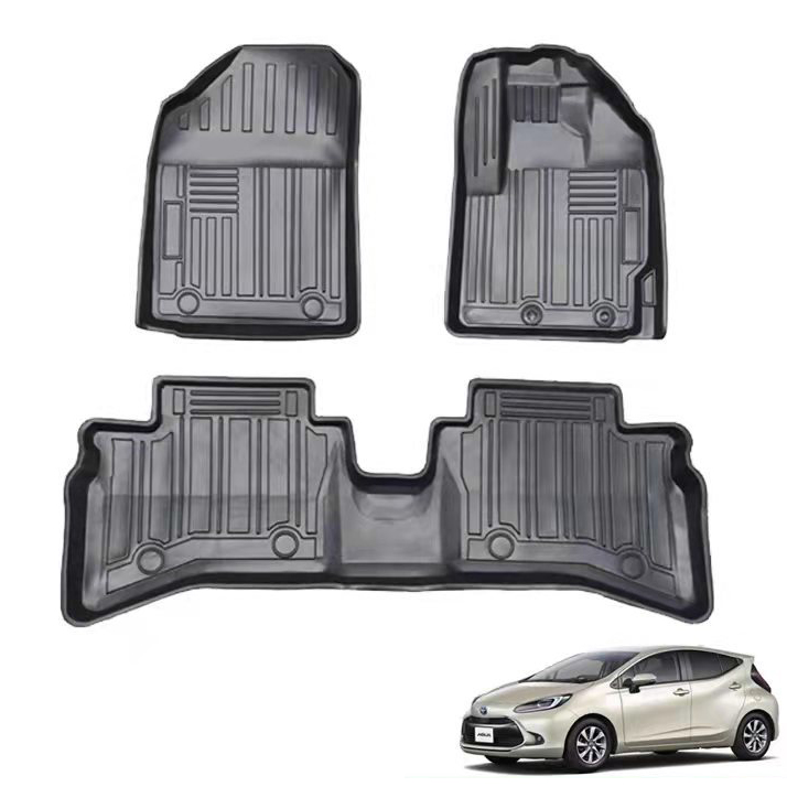 TPE Floor Mat Fit for Toyota AQUA PRIUS All Weather Guard Floor Mat Floor Liners Right Hand Drive Waterproof Car Floor Mat