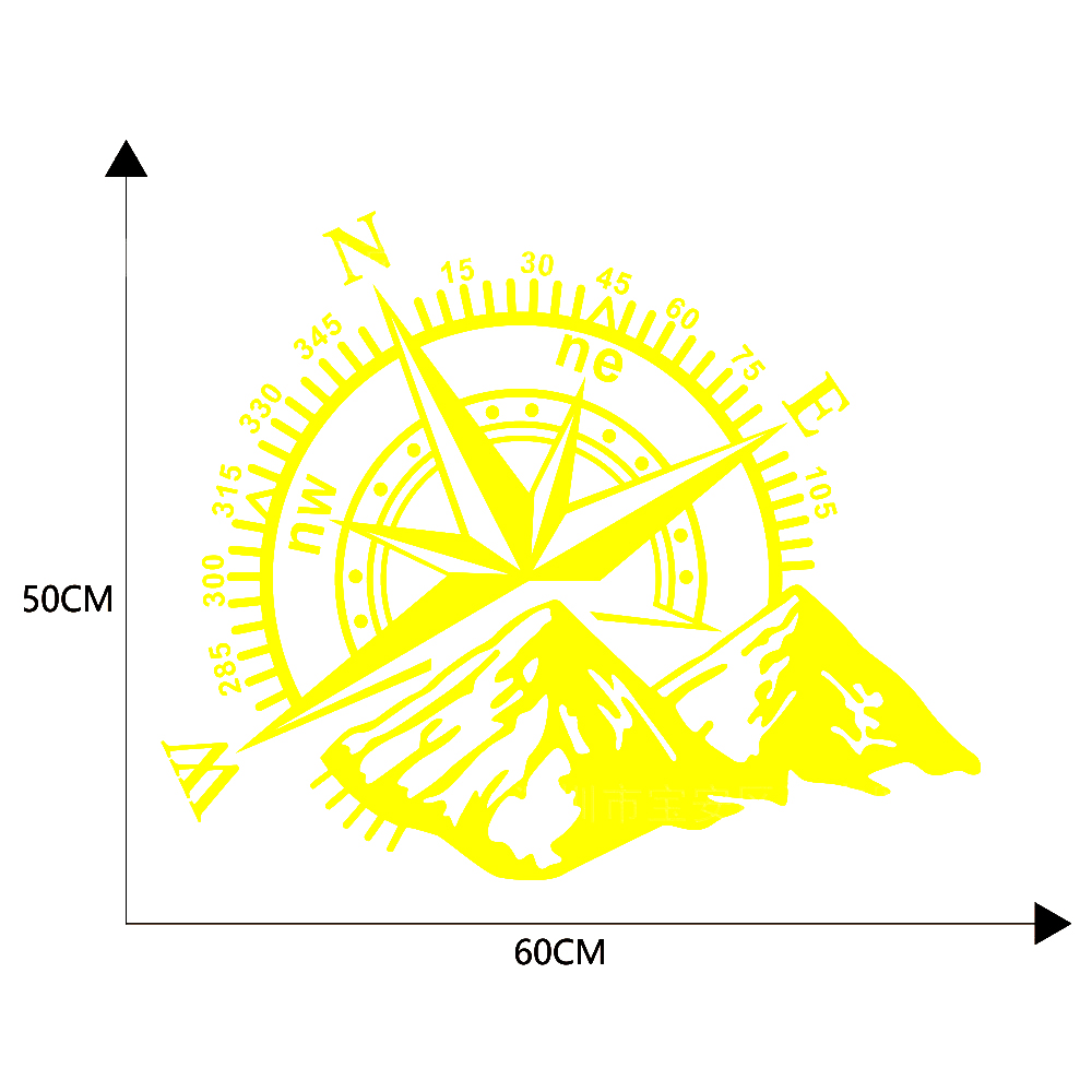 Car Compass Totem Sticker Decals Hood Car Stickers Hood Body Decals Pull Flowers Universal