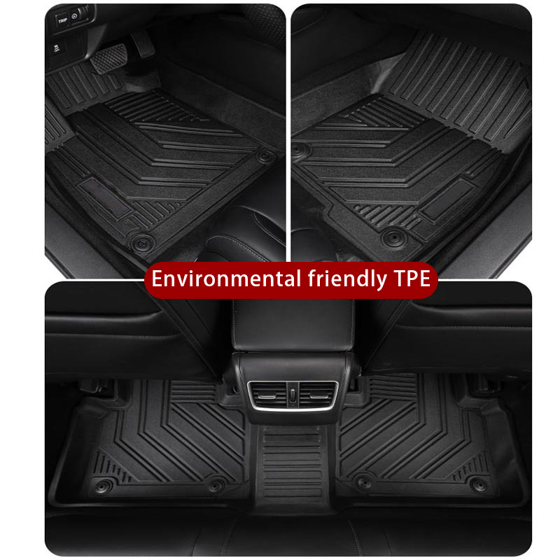 TPE NIO ES8 Floor Mats Environment Mats Custom Fit Black TPE Floor Liners 1st & 2nd Row All-Weather Protection