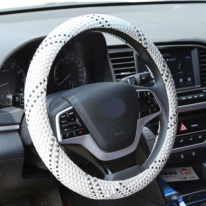Car Steering Wheel Cover Universal Ice Silk Auto Steering Wheel Covers Sweat-absorbing Anti-slip Breathable Steering Wheel Protective Cover