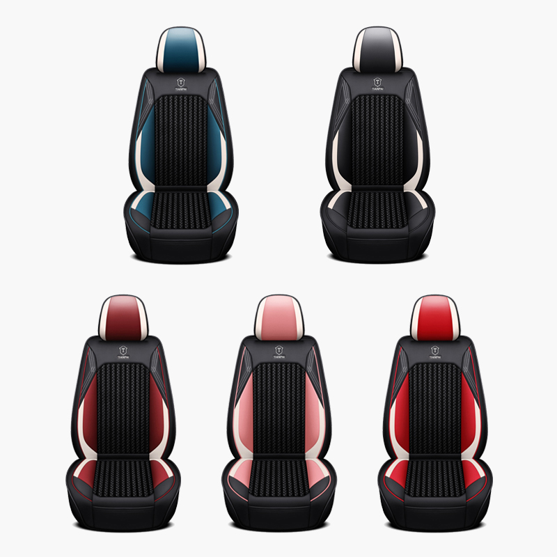 Cartoon Sport Ice Silk Universal Leather Car Seat Cover 5 Seat 