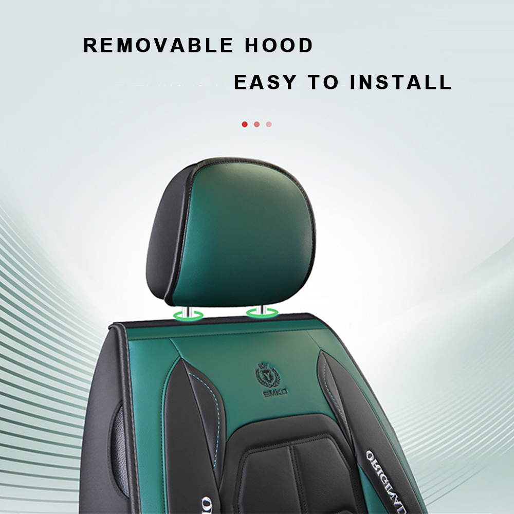 Luxury Waterproof PVC Leather Car Seat Cover Full Set Universal For 5 Seats Sport Car Seat Cushion 