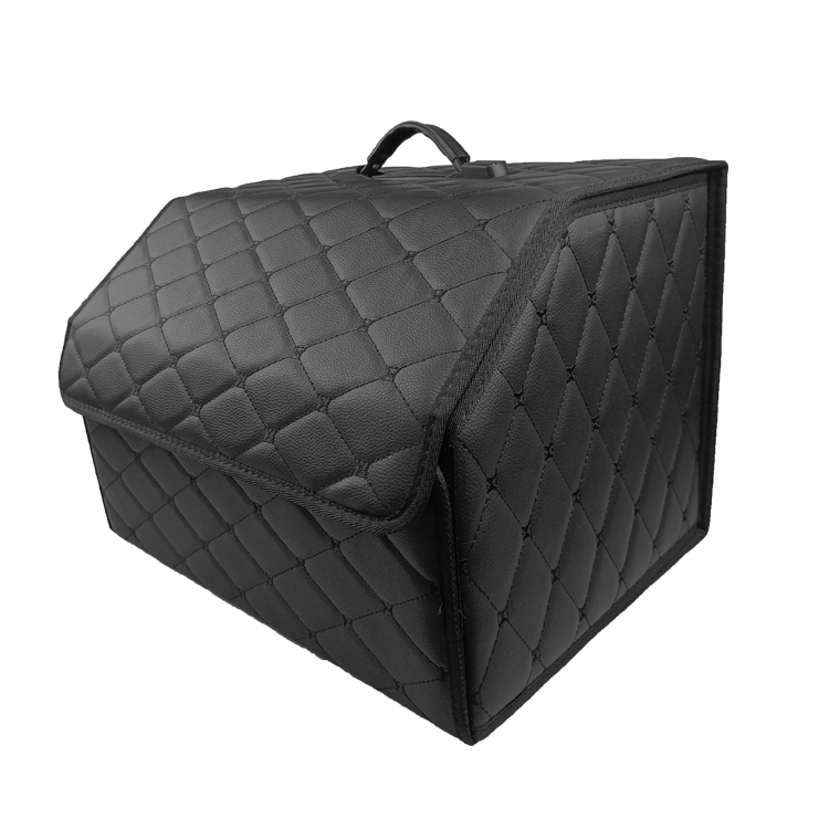 Diamond Embroidery PU Leather Car Storage Box Paperboard Trunk Organiser Multi-Functional Organizer Box