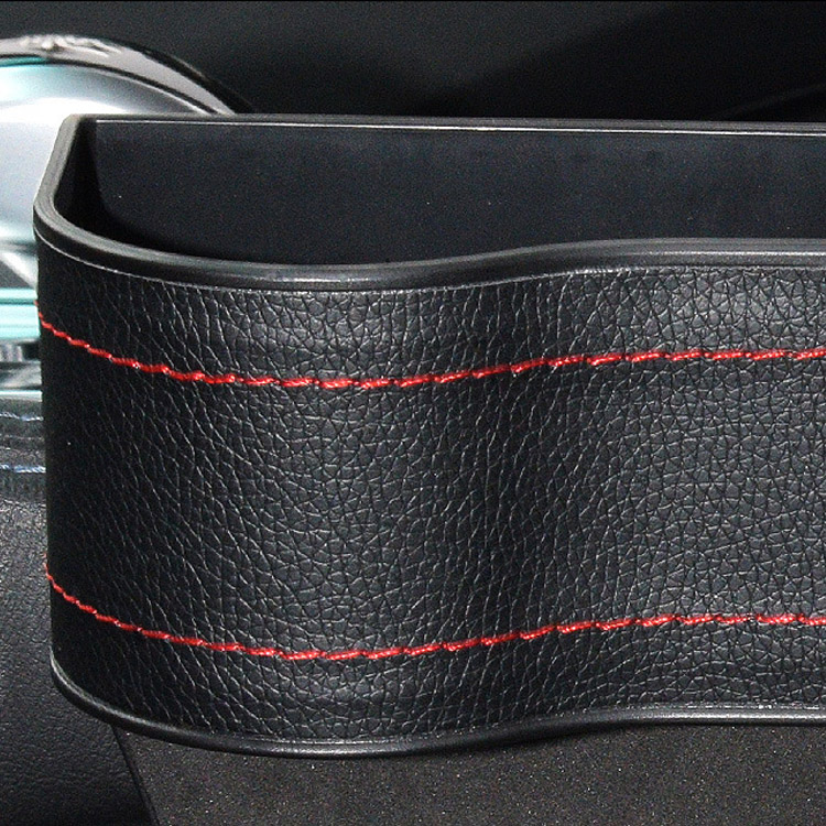 Car Seat Gap Filler Organizer with Hole for Charging Auto Console Side Storage Box with Cup Holders Front Seat Phone Sunglasses Holder Multifunctional Car Seat Organizer
