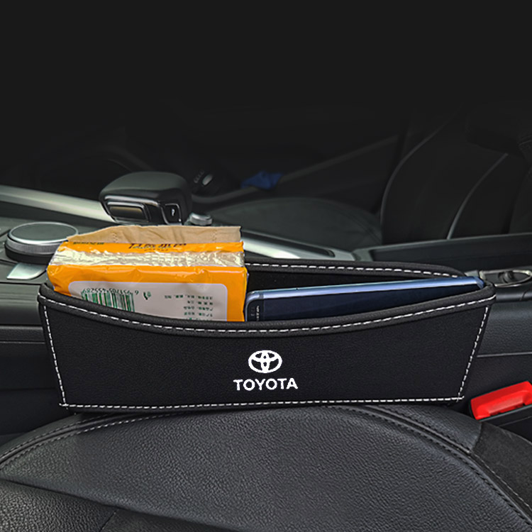 Car Seat Gap Filler Organizer Logo Printing Car Seat Gap Leak-Proof Sundry Mobile Phone Glove Box with Hole for Charging Car Storage Bag