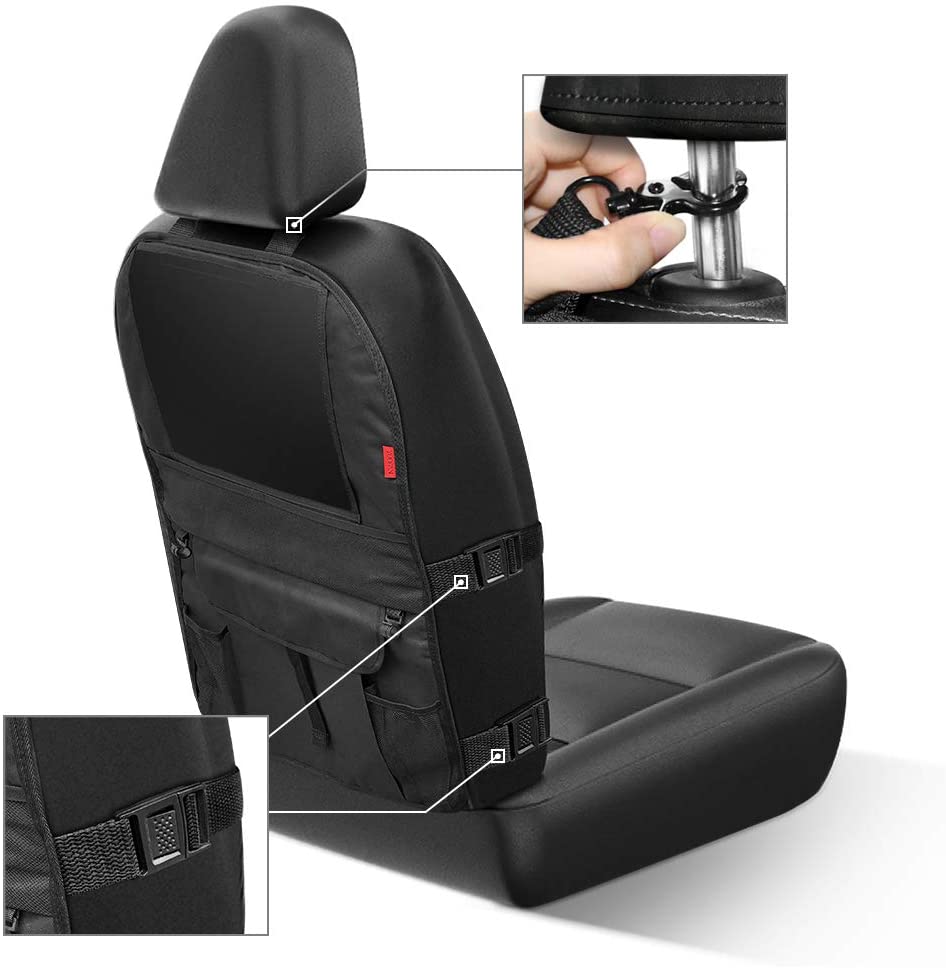 Customized Car Foldable Hanging Storage Bag Car Kick-resistant Oxford Organizer with 6 Storage Holders Car Backseat Organizer