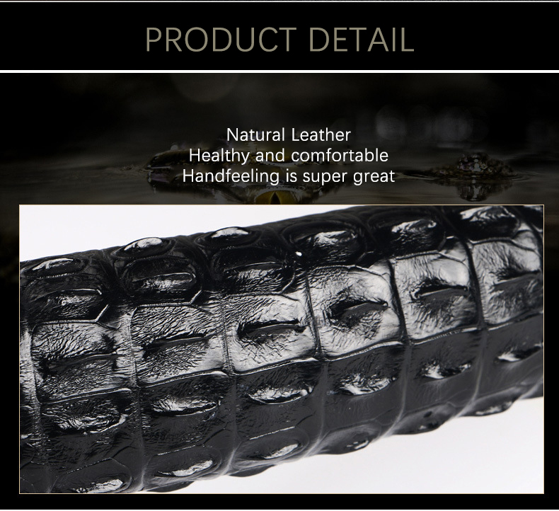 03 Customized Real Crocodile Leather Car Steering Wheel