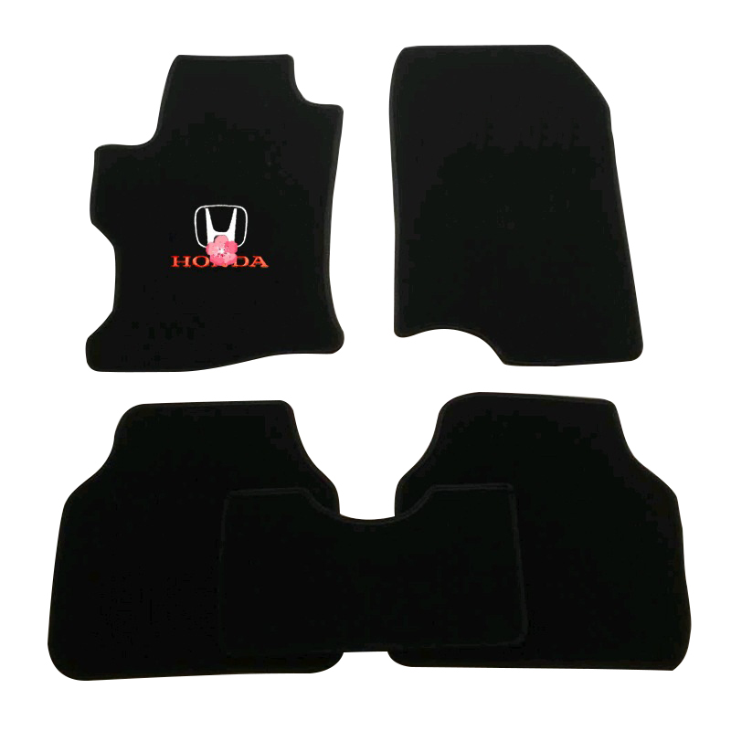 Suede Car Interior Floor Mats– 3-Piece Velvet & Linen Mats Black Interior Floor Mats Universal Fit Weather Protection For Car