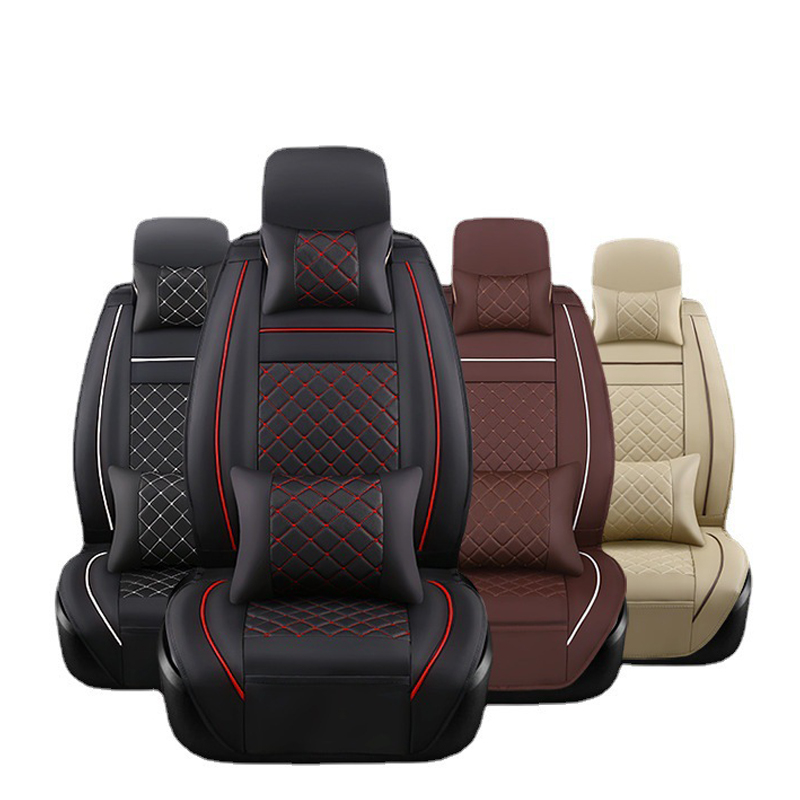 3D Large Surrounding Car Seat Cushion Wear-resisting Leather Cushion Protective Seat Cushions Universal Fit Most Vehicles