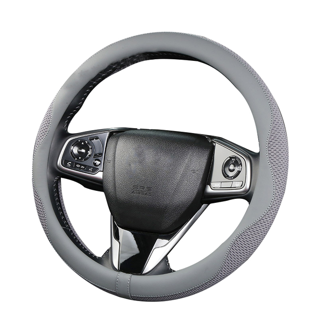  Car Steering Wheel Cover with Honeycomb Mesh Ice Wire Breathable Design for Women Men Sweat Absorption Car Accessories Fit for Summer