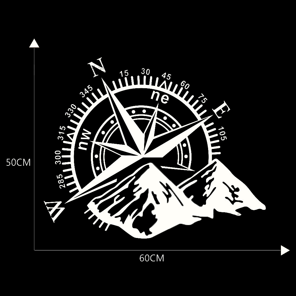 Car Compass Totem Sticker Decals Hood Car Stickers Hood Body Decals Pull Flowers Universal