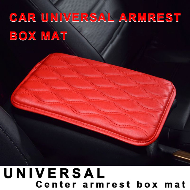 Auto Center Console Cover Pad Fit for SUV/Truck/Car, Waterproof Car Armrest Seat Box Cover, Leather Auto Armrest Cover