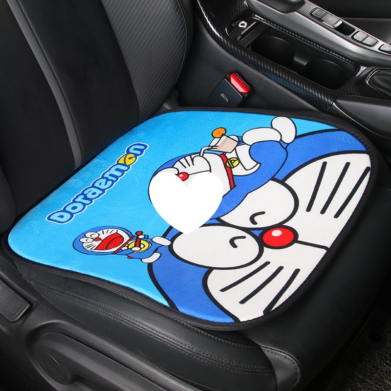 Car Seat Cover Custom Printing Velvet Car Seat Mat Cartoon Front Driver Seat Pad Mat And Rear Bench Cover Set for Child Women Man