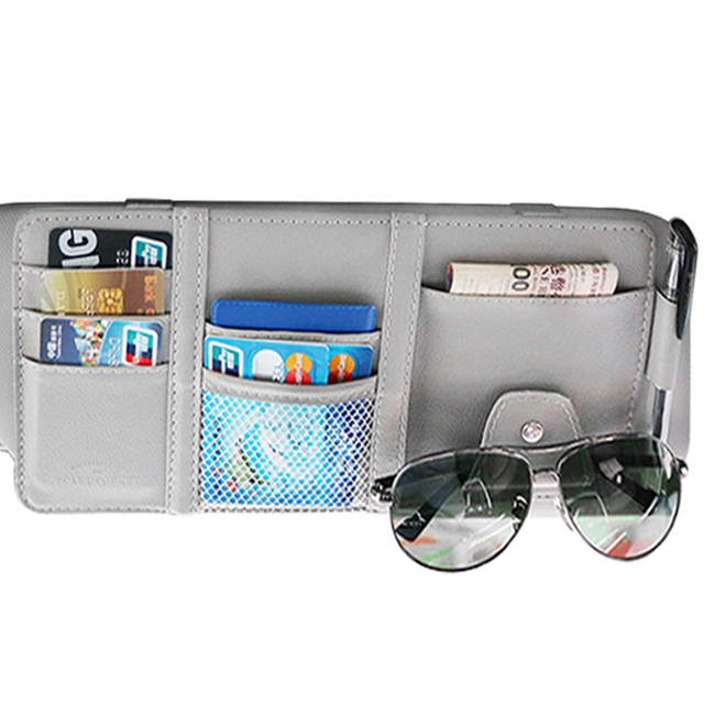 Car Sunvisor Bag Organizer Multi-function Pocket Cards & Glasses Holder For Car Accessories