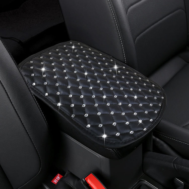  Customization Leather Car Armrest Cushion Embroidery Cover Central Pad Protective Interior Accessories