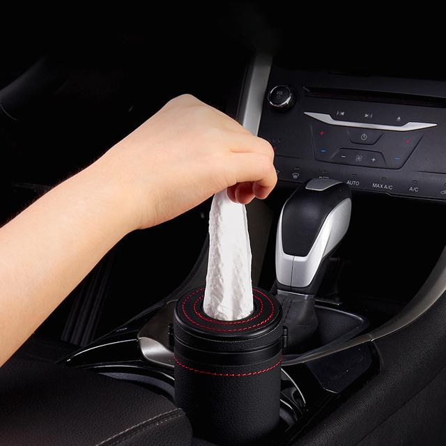 Multi-function Car Tissue Holder Auto Round Tube For Tissue Safety Broken Window Tissue Cup Car Interior Accessories