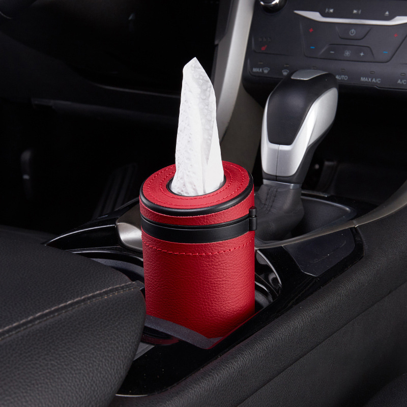 Multi-function Car Tissue Holder Auto Round Tube For Tissue Safety Broken Window Tissue Cup Car Interior Accessories