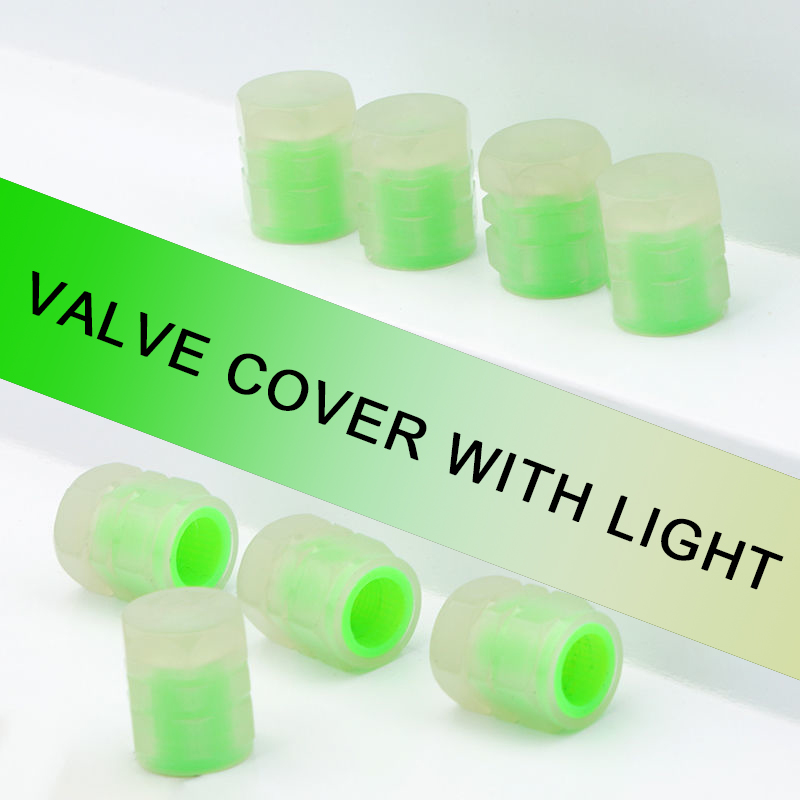 Universal Blue Car Tire Luminous Valve A Set Of 4 Cap Luminous Car Air Valve Cover Luminous Valve Core Cover Tire