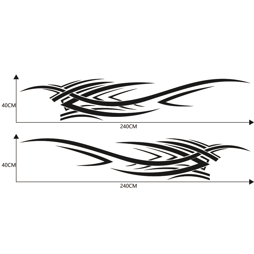 Flame Totem Waist Line Stickers Modified Car Body Stickers General Car Body Decoration Stickers