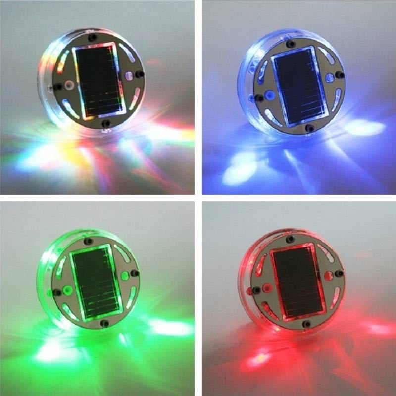 LED Dazzling Wheel Lights Auto Solar Hub Lights Tire Lights Car Decorative Lights Night Vision Hub Lights - 4 Lights