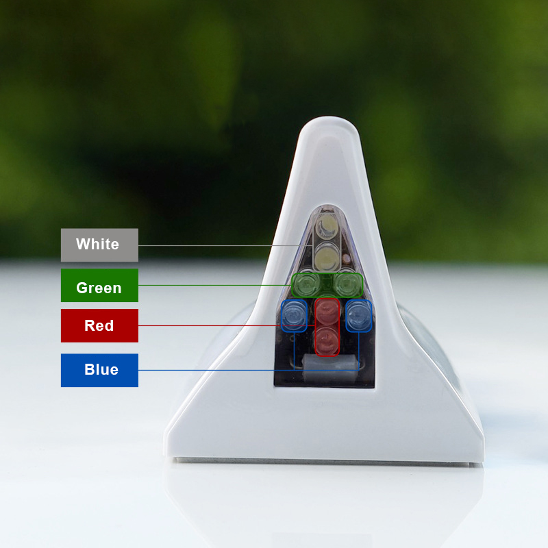 Car Decoration Light Solar Shark Fin Antenna Roof Tail Modified Light Anti-rear-end LED Flash 8 Lights