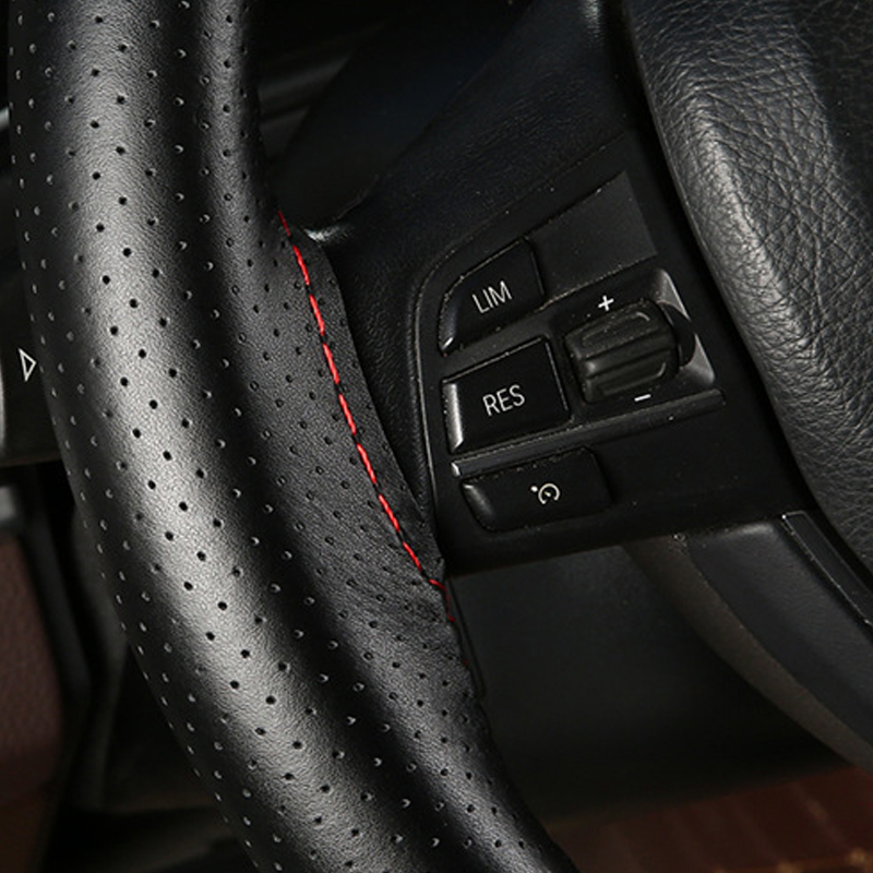 Hand Sewing Set Steering Wheel Cover Cowhide Wheel Cover Genuine Leather Car Wheel Protector Car Wheel Protector Universal Fit Car/Auto