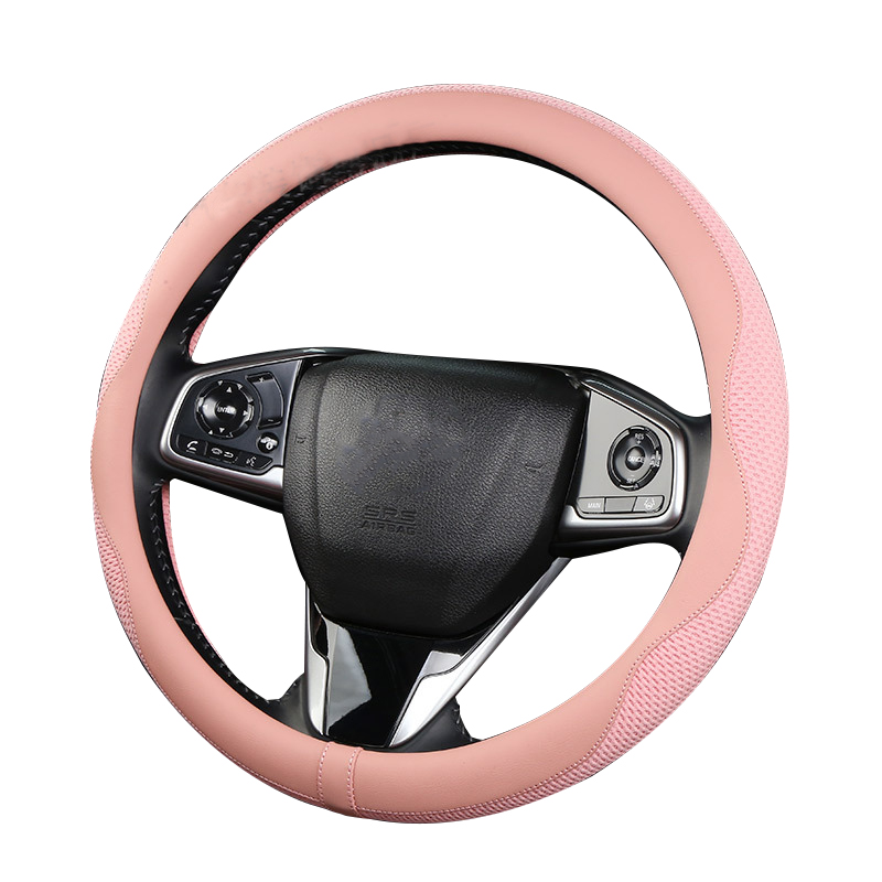  Car Steering Wheel Cover with Honeycomb Mesh Ice Wire Breathable Design for Women Men Sweat Absorption Car Accessories Fit for Summer