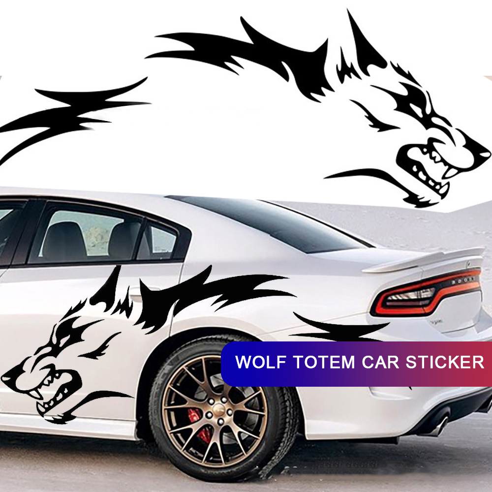 Wolf Totem Car Stickers Personality Decorative Racing Car Truck Rear Wheel Decal Door Stickers
