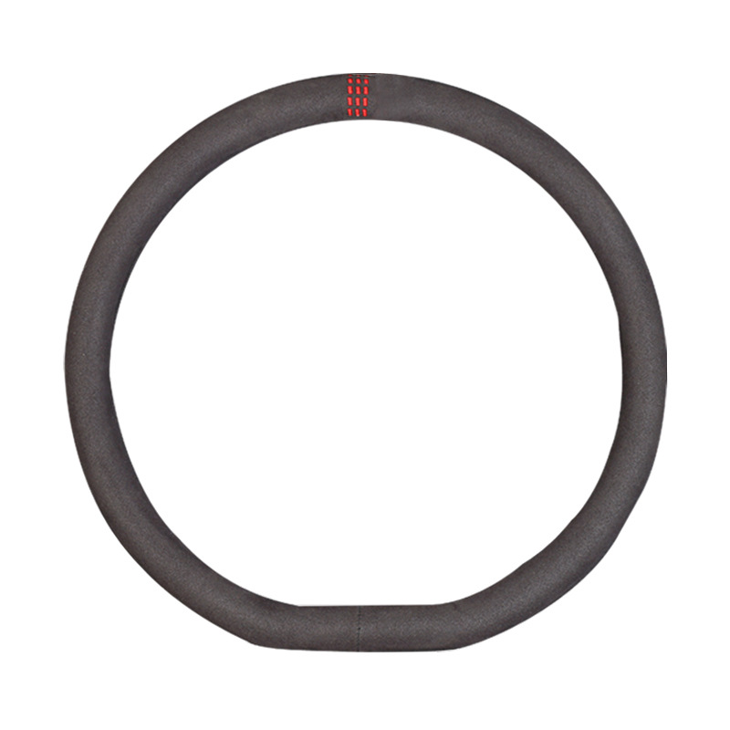  (3.2mm Thickness) Black Suede Car Steering Wheel Cover,Non-Slip&Breathable Universal 15 Inch Fit