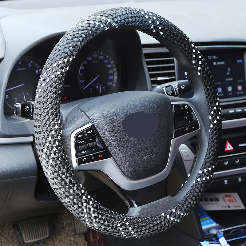 Car Steering Wheel Cover Universal Ice Silk Auto Steering Wheel Covers Sweat-absorbing Anti-slip Breathable Steering Wheel Protective Cover